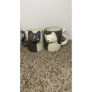 - Kissing Cat Mugs Set/Coffee Cups Cat Lover Gifts for Men/Women